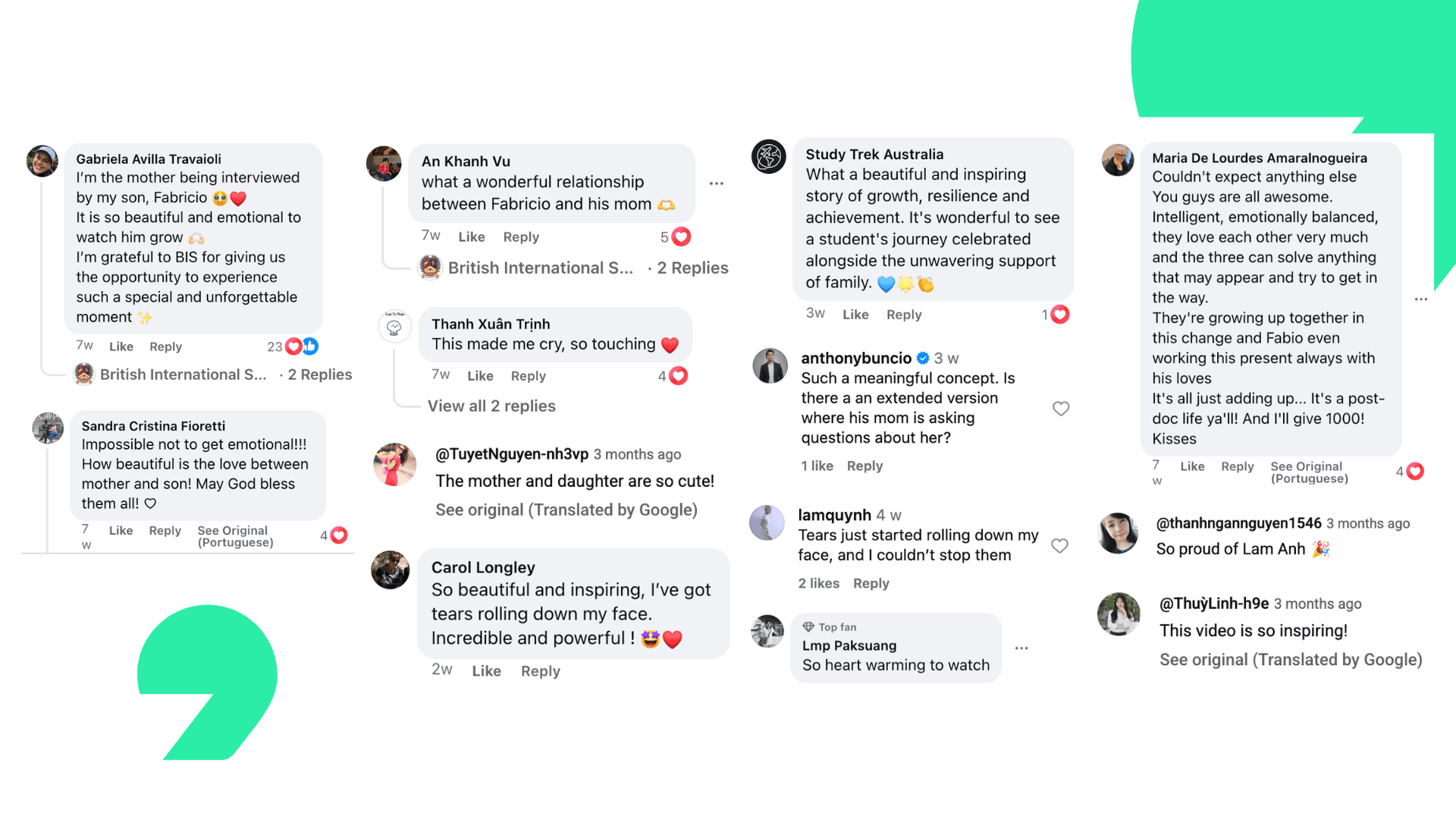 Are you proud of me audience comments