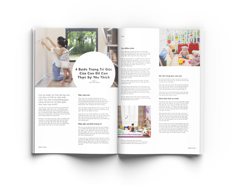 This is an image of a magazine for Vietnamese real estate developer Ecopark by We Create Content