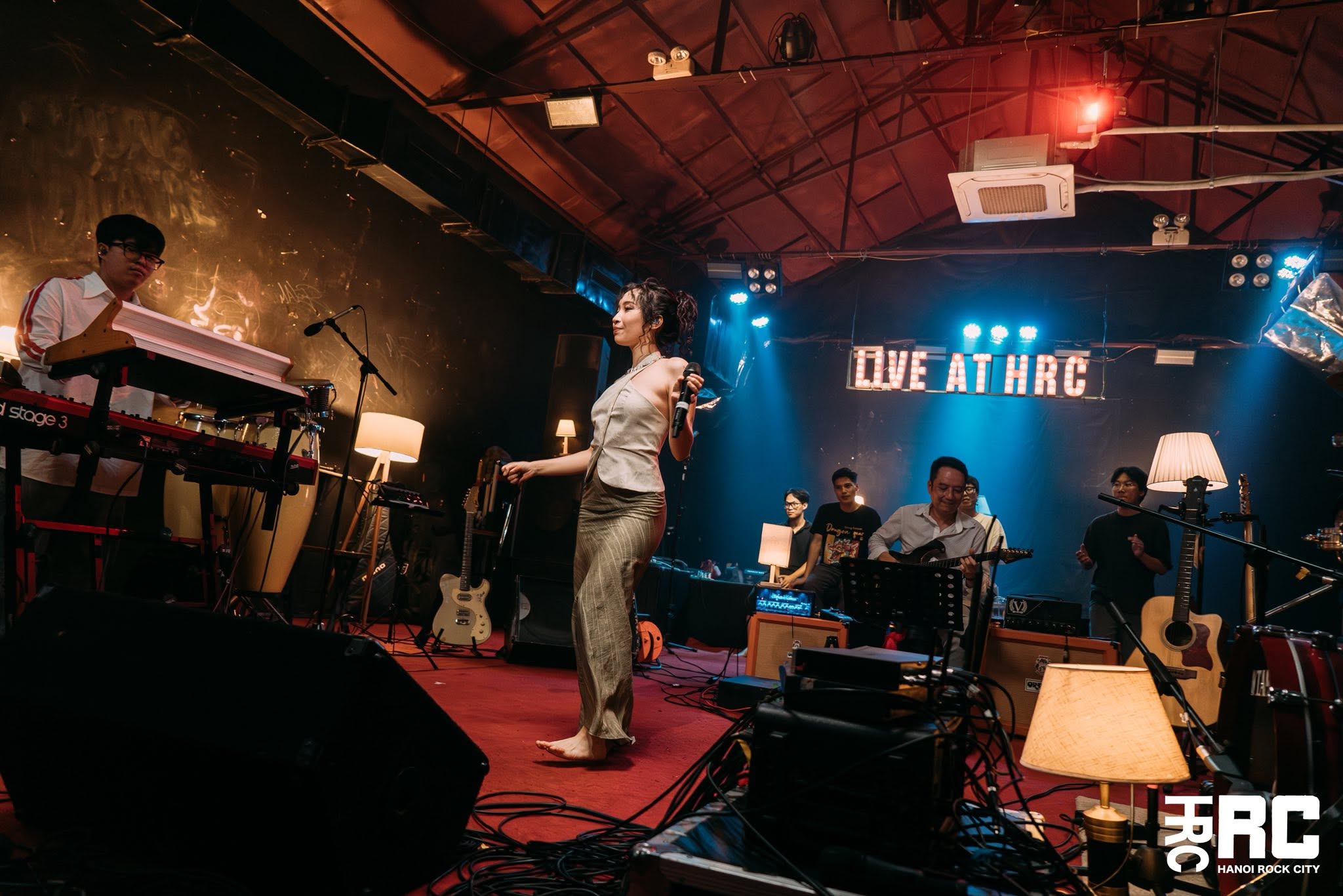 This is an image of a live session at Hanoi Rock City