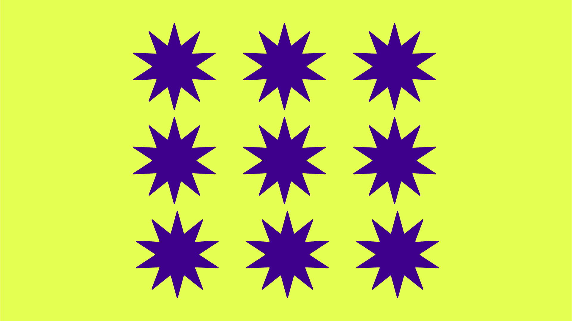 This is nine blue stars on a yellow background