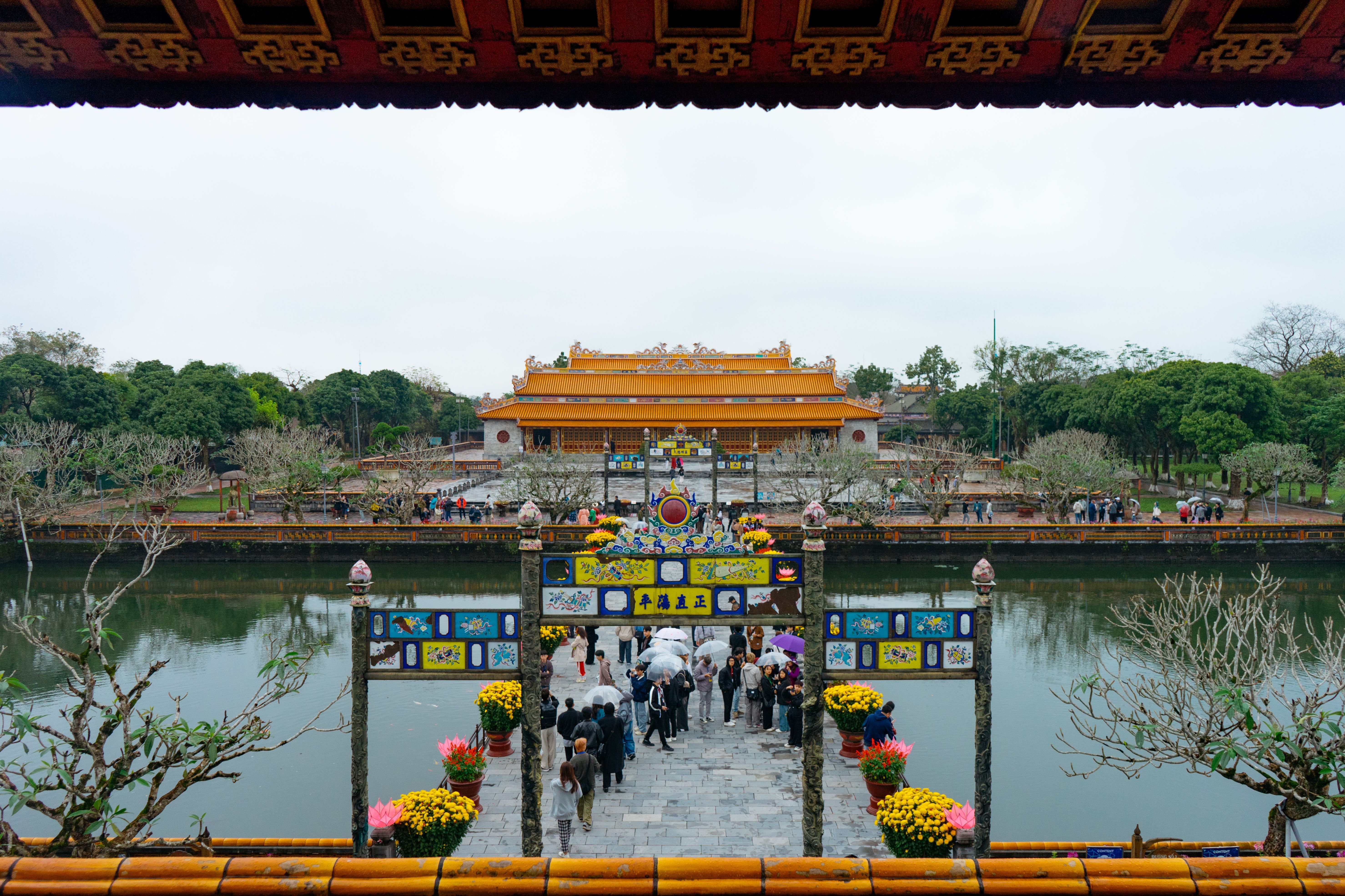 This is an image of Thai Hoa Palace, a crucial part of the Hue Imperial Palace heritage site